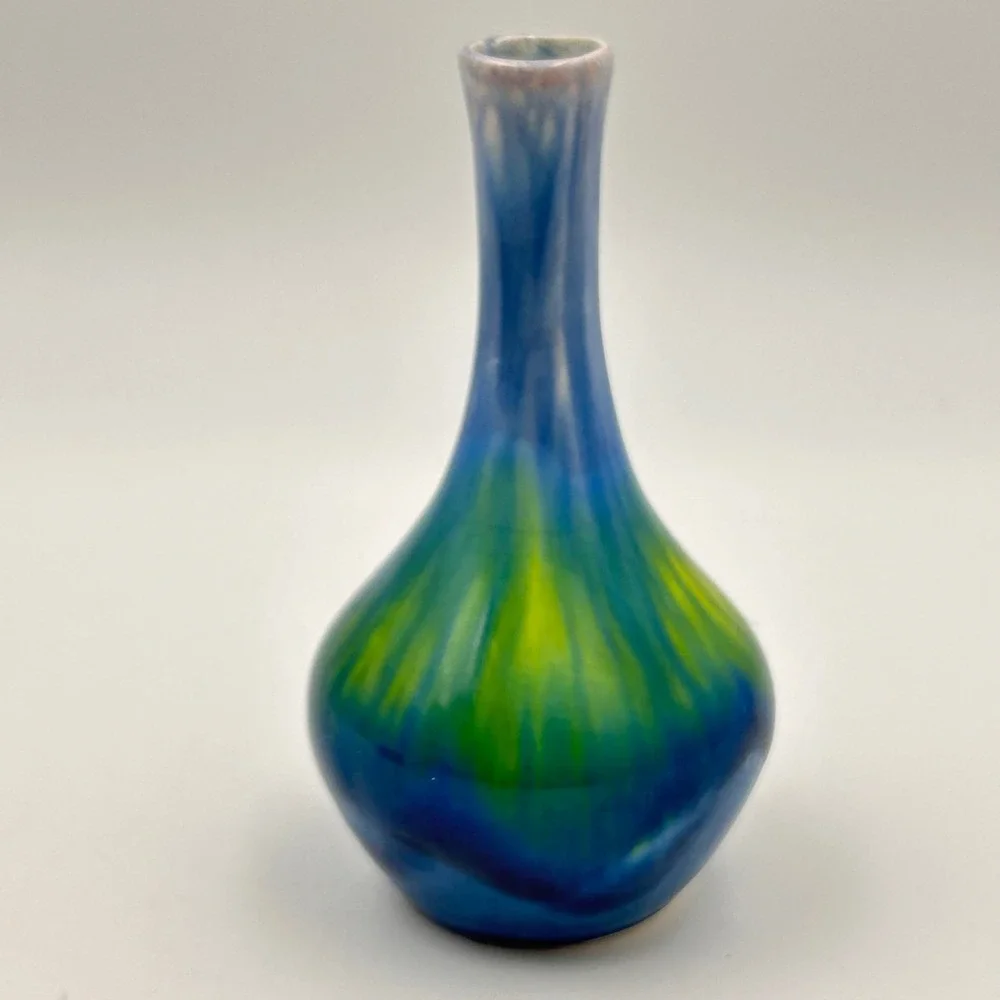 Vintage Japanese Mini Art Pottery Bud Vase 4.5